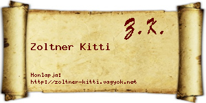 Zoltner Kitti névjegykártya